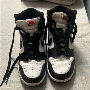 Nike Women's High-Top Sneakers in Black, White & Red